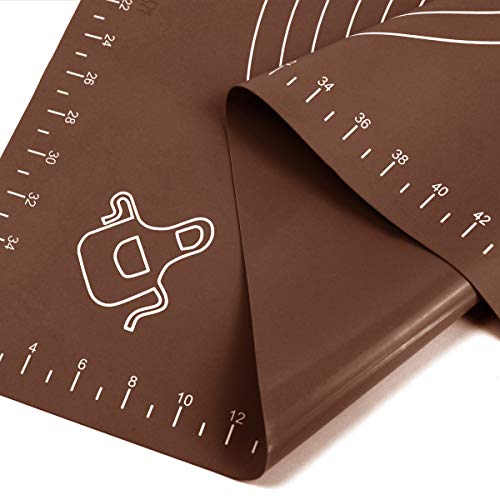 Silicone Baking Mat for Rolling Pastry Dough with Measurements