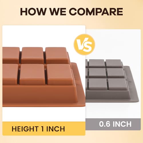 Dubai Chocolate Molds 1 Inch Deep
