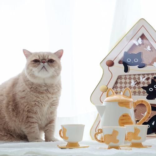Ceramic Cat Tea Set