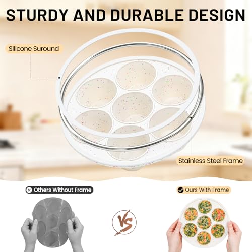 Silicone Air Fryer Muffin Pan with Reinforced Frame (2 Count)