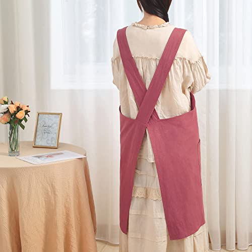 Soft Cotton Linen Apron for Women