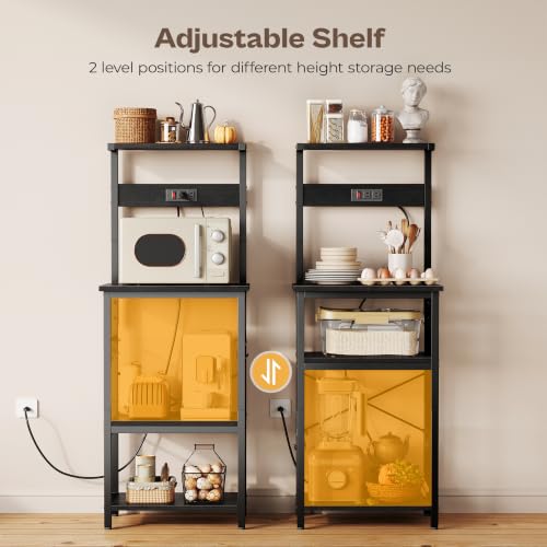 4 Tier Bakers Rack with Power Outlets
