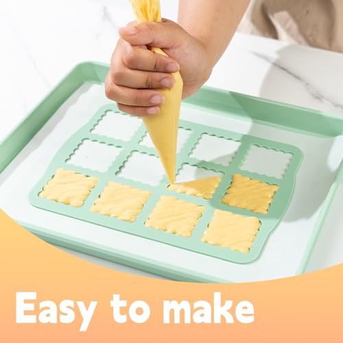 4Pcs Silicone Cookie Molds Chocolate Chablon Cookie Stencil Mold for Biscuit Cake QLG