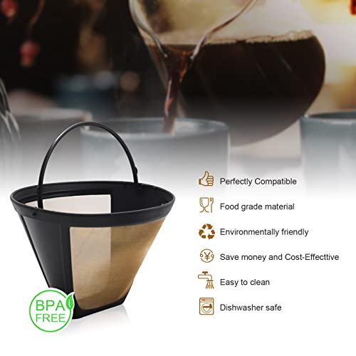 2 Pack Reusable Coffee Filters #4 for Ninja Dual Brew Coffee Maker (2 Count)