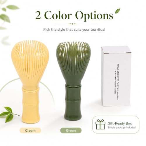 Traditional Matcha Whisk Reusable PP Resin Matcha Whisk Chasen Dishwasher Safe Matcha Stirrer Matcha Green Tea Powder Preparation Prepare Japanese Matcha Tea