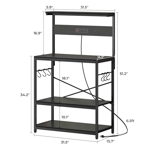 Bakers Rack with Power Outlets