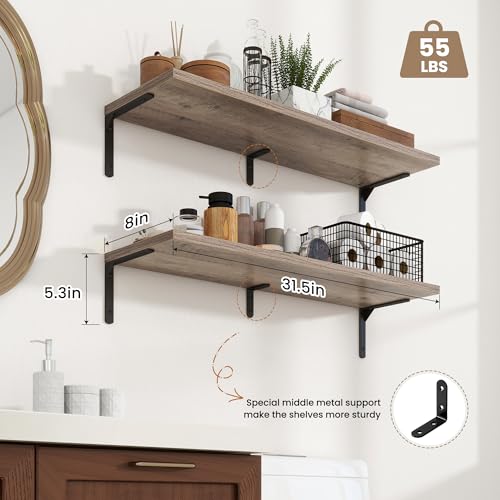Deep Floating Shelves (2 Count)