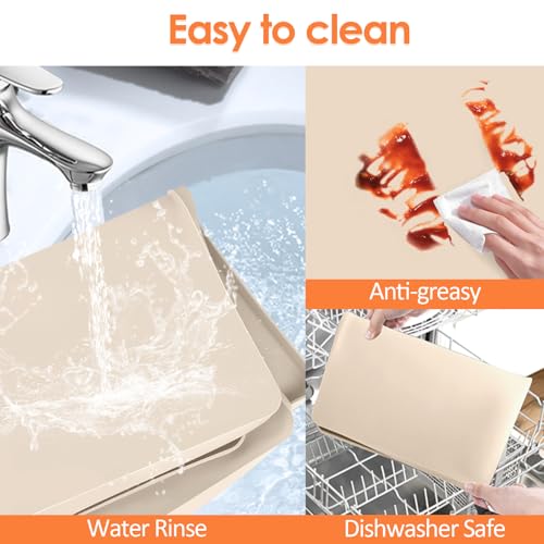 Silicone Coffee Maker Mat with Lip for Countertops