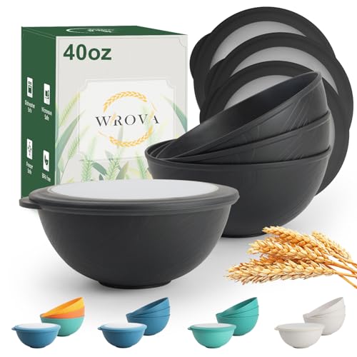 40oz Wheat Straw Bowls Set of 4