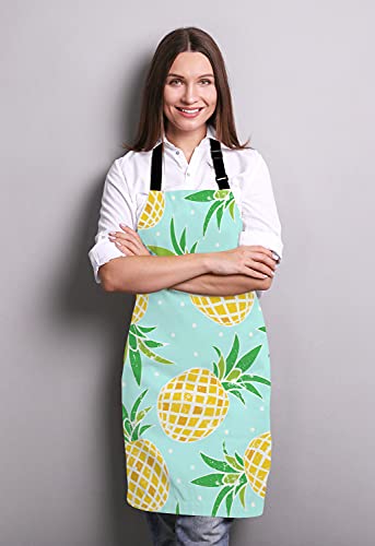 Watercolor Pineapple Apron for Women and Men
