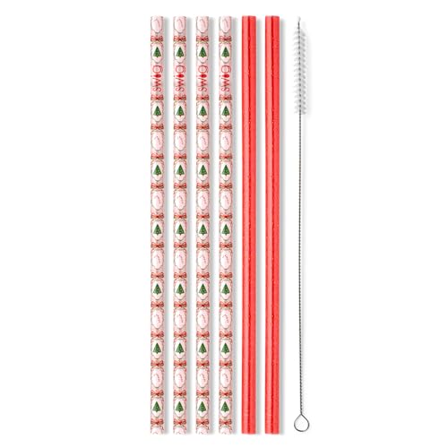 Reusable Straw Set with Cleaning Brush (6 Count)
