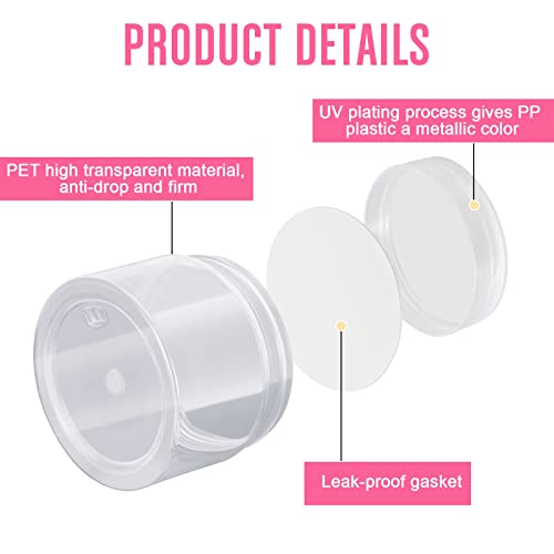 4 Pcs Plastic Jars Wide Mouth with Lids