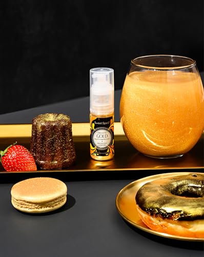 Gold Edible Glitter Spray for Cakes