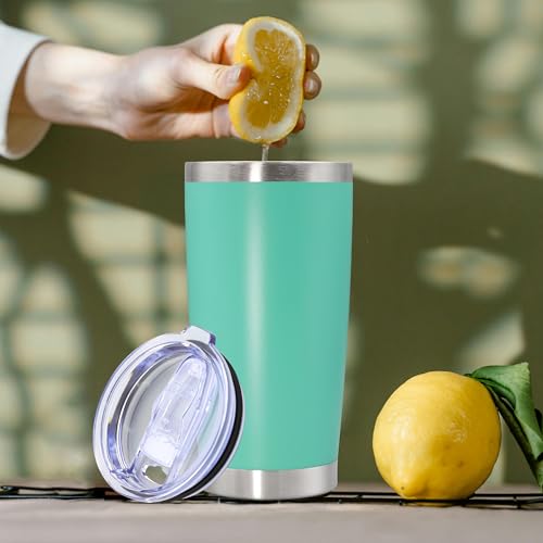 20oz Tumbler Stainless Steel Tumbler Coffee Tumbler with Lid Light Blue