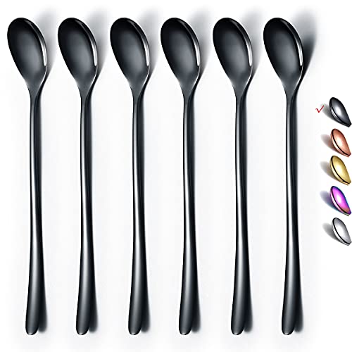 Black Long Handle Spoon (6 Count)