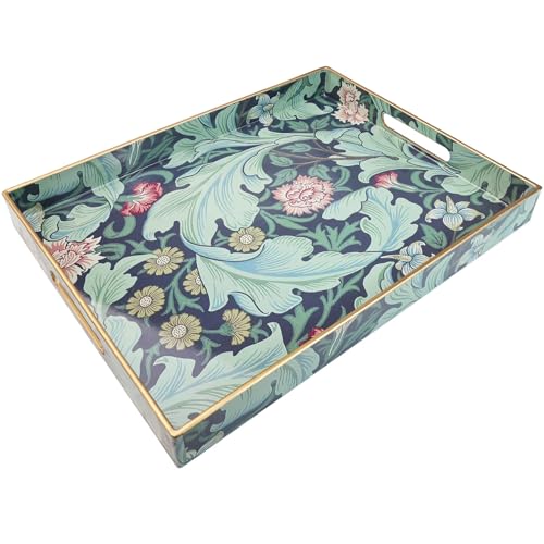 Plastic Serving Tray with Handles for Coffee Table
