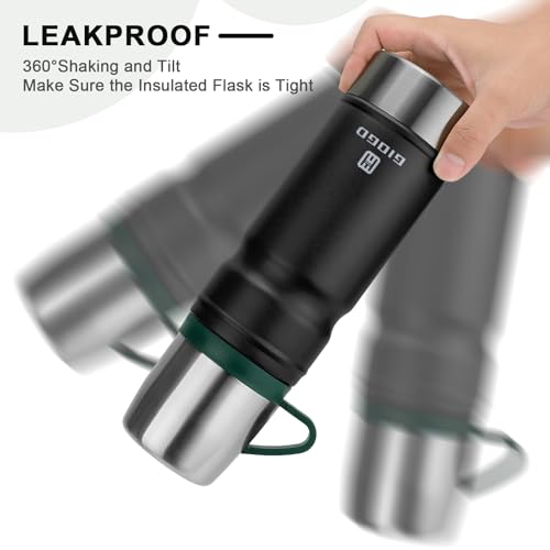 Vacuum Insulated Water Bottle Thermo Water Flask with Cup 680ml