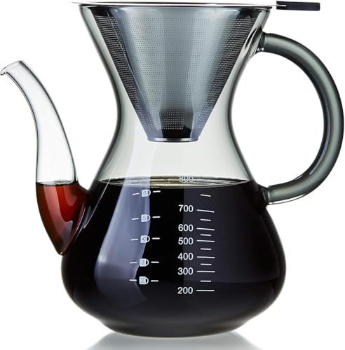 Pour Over Coffee Maker with Double Stainless Filter 27 fl oz