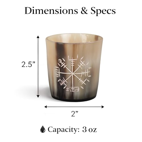 Viking Horn Shot Glasses Set of 12 (12 Count)