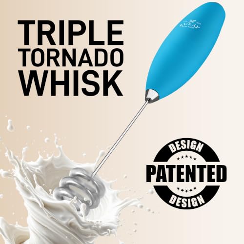 Powerful Milk Frother Wand With Duracell Batteries