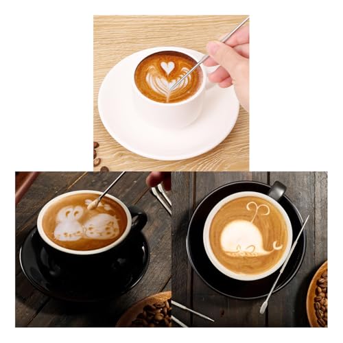 3PCS Stainless Steel Coffee Art Pen Latte Art Needle 135mm Silver Coffee Art Tools