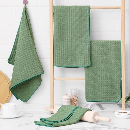 Microfiber Waffle Weave Kitchen Towels (4 Count)