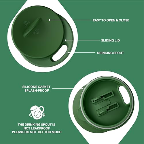 16 oz Insulated Coffee Mug with Lid and Handle