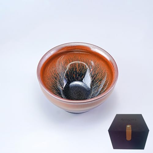 Matcha Bowl Reactive Glaze Tenmoku Tea Cup