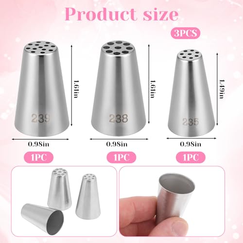 3 Pcs Grass Piping Tips (3 Count)