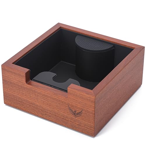 Espresso Knock Box Rosewood Portafilter Tamping Stand