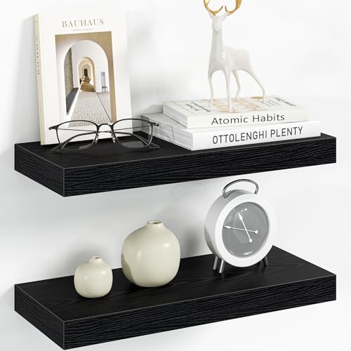 16 Inch Floating Shelves Wall Mounted for Display (2 Count)