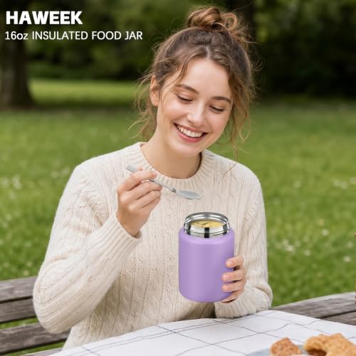 16oz Insulated Food Jar with Spoon