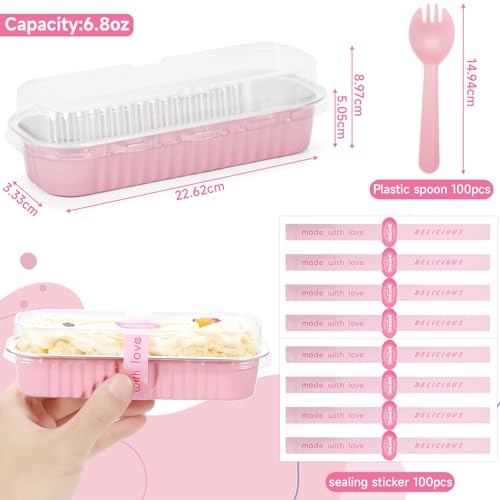 6.8oz Mini Loaf Pans with Lids (30 Count)