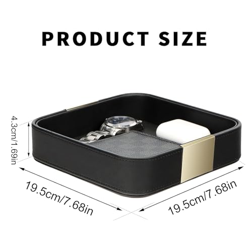 Leather Tray Desktop Storage