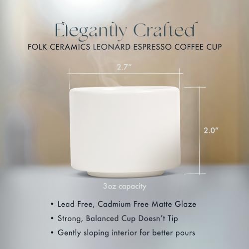 Leonard Ceramic Espresso Cups (2 Count)