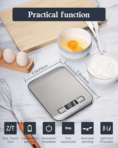 Food Scale Digital Kitchen Scale with Grams & Ounces Units