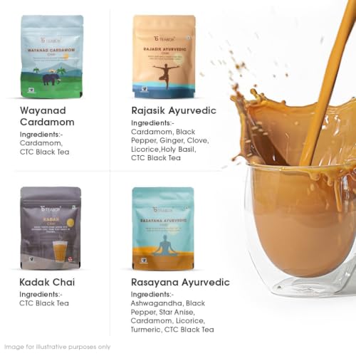 Premium Authentic Indian Spiced Chai Tea Assorted Pack (21.1644 Ounce)