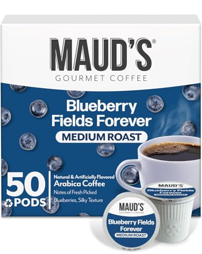 Blueberry Flavored Medium Roast Coffee Pods 50ct (50 Count)