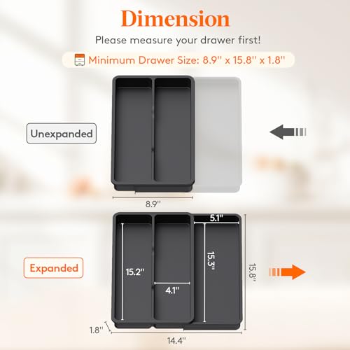 Utensil Organizer for Kitchen Drawer