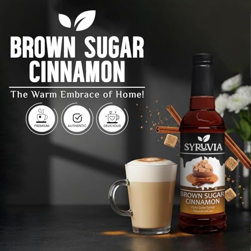 Coffee Syrup Brown Sugar Cinnamon Flavored Syrup for Drinks (25.4 Fl Oz)