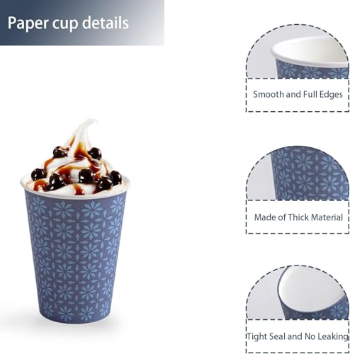 600 Pack 3 oz Paper Cups Disposable Bathroom Mouthwash Cups Navy (600 Count)