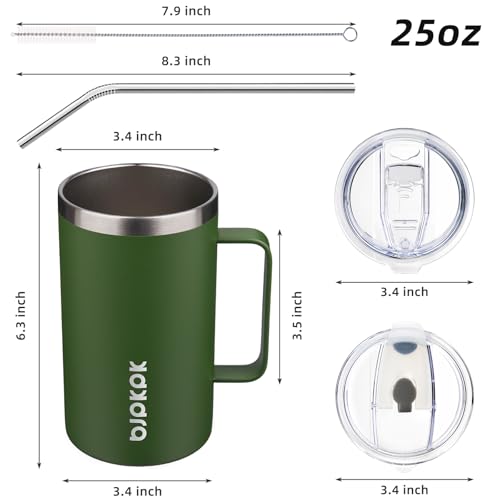 25oz Insulated Coffee Mug with Handle