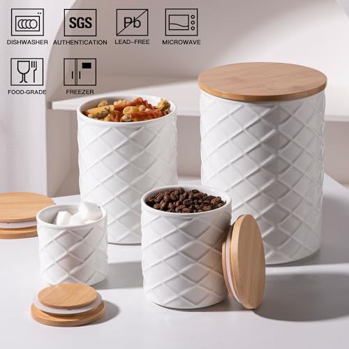 Sweejar Ceramic Canisters Sets for Kitchen Countertop