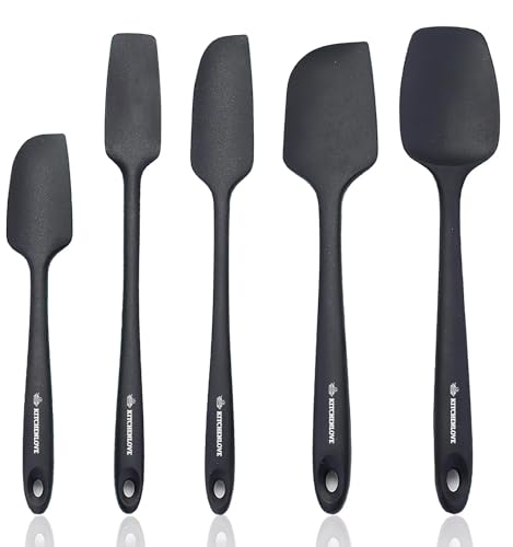 Premium 600°F Heat Resistant 5 Piece Silicone Spatula Set for Baking (5 Count)