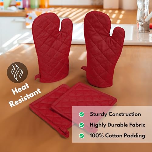 Pot Holders and Oven Mitts Sets for Kitchen Heat Resistant