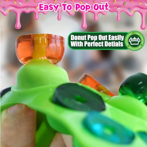 5 Pack Gummy Rings Candy Molds Silicone Round Mini Donut Mold with 2 Dropper