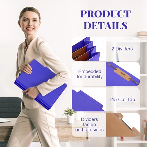 12 Pcs Classification Folders Letter Size Bulk