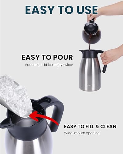 51Oz Stainless Steel Thermal Coffee Carafe with Lid