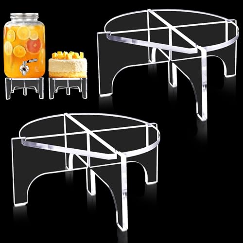 2Pcs Glass Drink Dispenser Stand