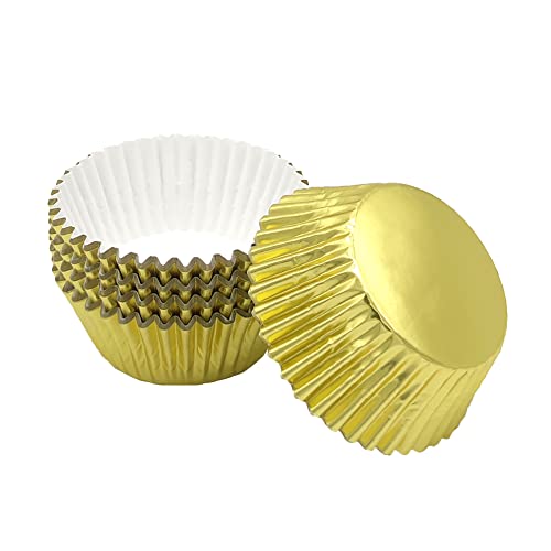 Standard Gold Foil Cupcake Liners Muffin Baking Cups for Party and More (100 Count)